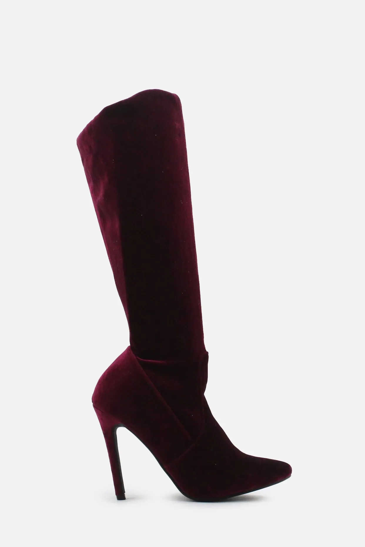 European Brand Zipper Stilettos Thigh High Boots | Suede