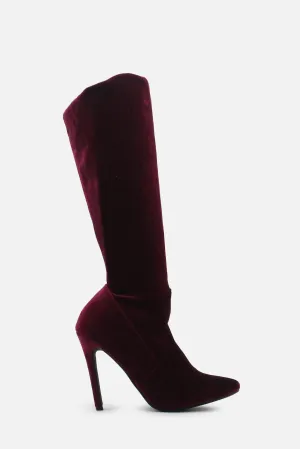 European Brand Zipper Stilettos Thigh High Boots | Suede