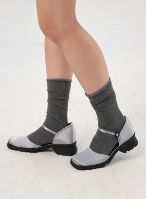 Faux Leather Platform Mary Janes OG328