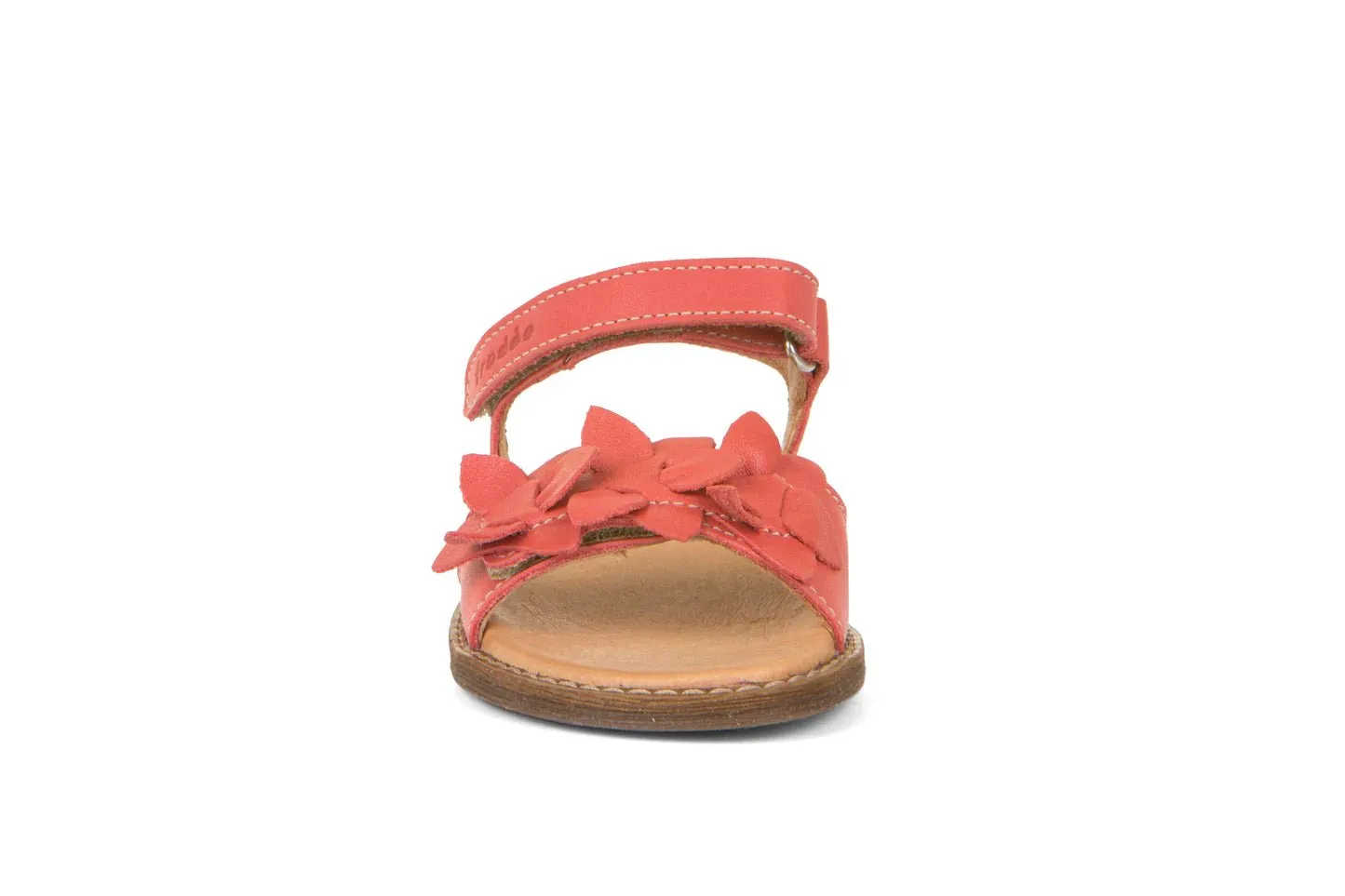 Froddo: Lore Flowers Girls Summer Sandals - Coral Leather