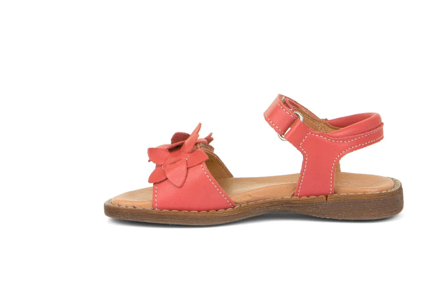 Froddo: Lore Flowers Girls Summer Sandals - Coral Leather