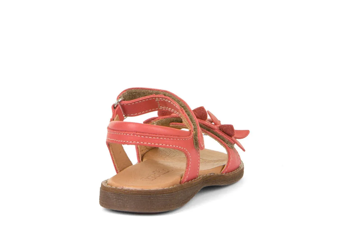 Froddo: Lore Flowers Girls Summer Sandals - Coral Leather