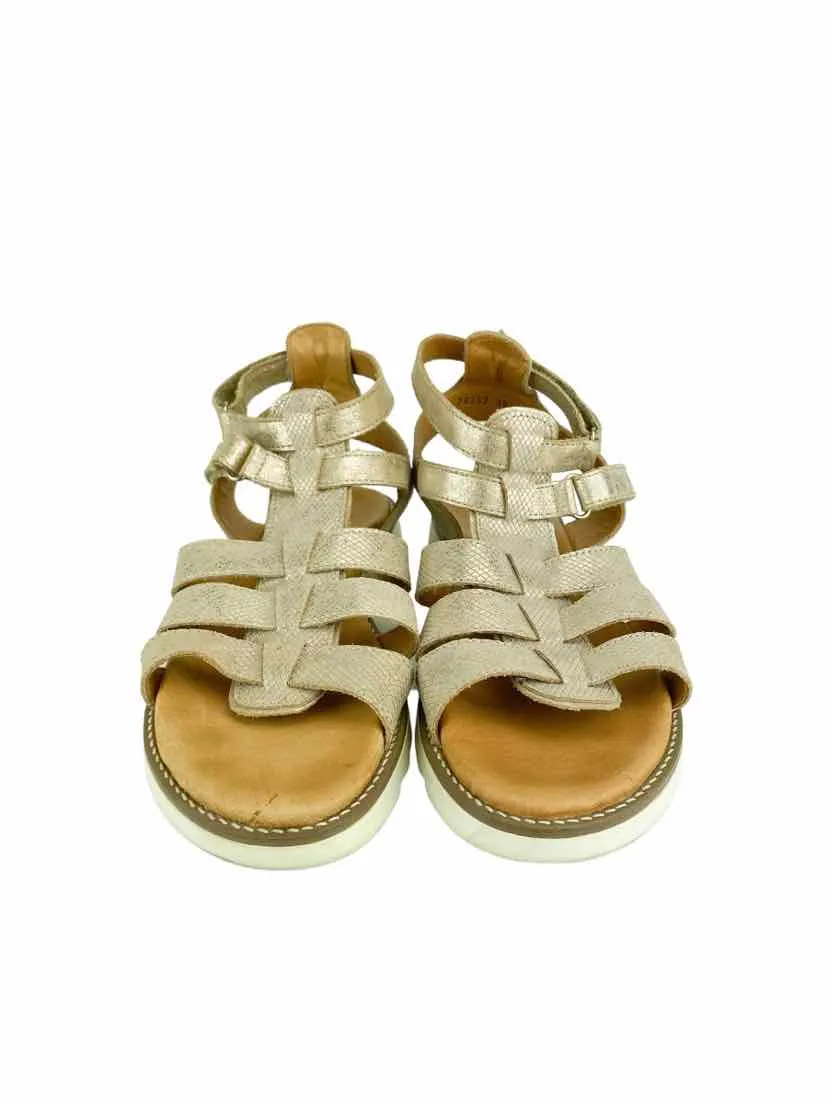 Froddo Women's Metallic Suede Gladiator Sandals Gold Size 39 (US 9)