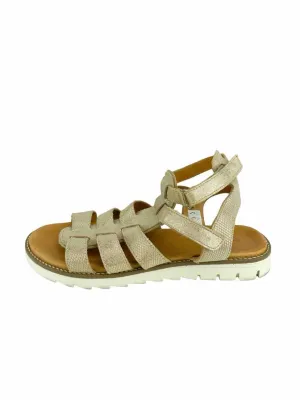 Froddo Women's Metallic Suede Gladiator Sandals Gold Size 39 (US 9)