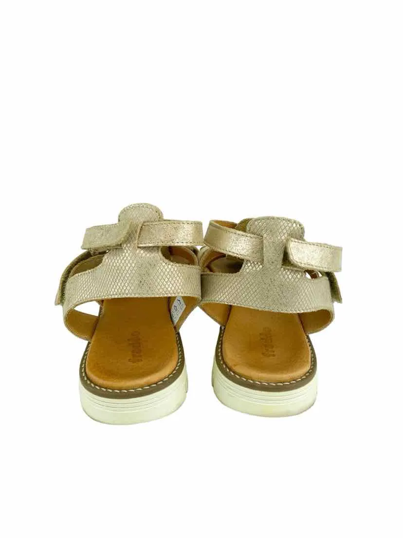 Froddo Women's Metallic Suede Gladiator Sandals Gold Size 39 (US 9)
