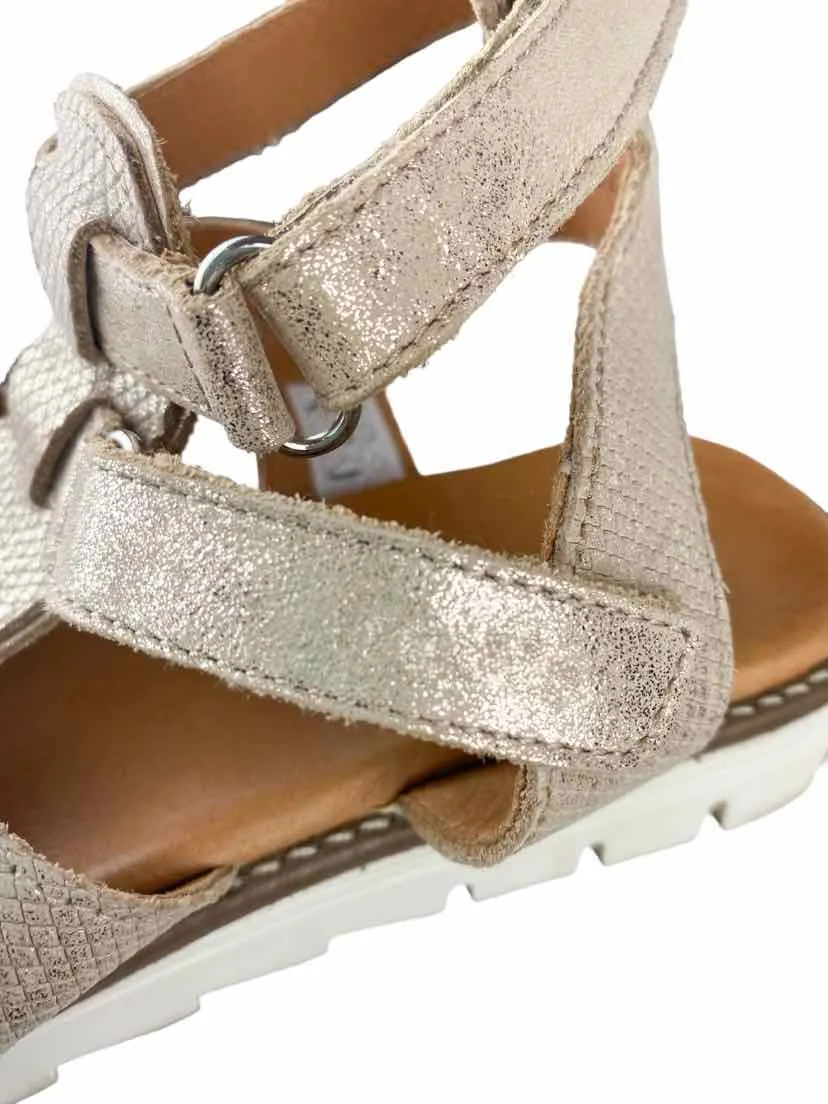 Froddo Women's Metallic Suede Gladiator Sandals Gold Size 39 (US 9)