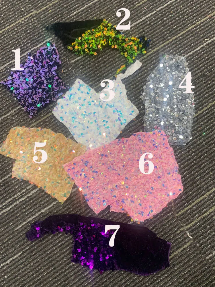 Glitter Sequin Purple Short Cocktail Dress Club Night Dresses