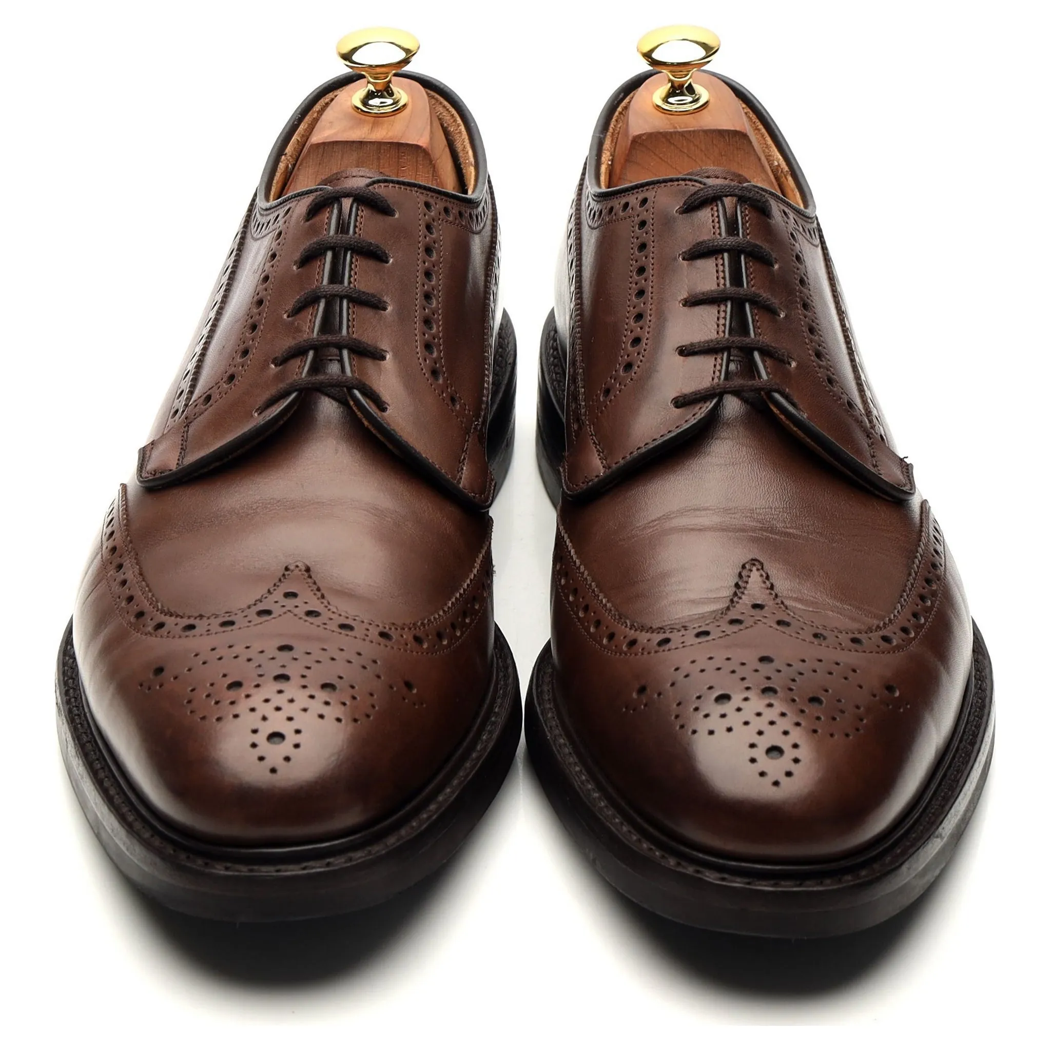 'Grafton' Dark Brown Leather Derby Brogues UK 10 F