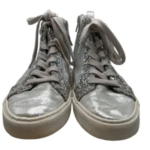 Hi Top Leather Sneakers - Glitter