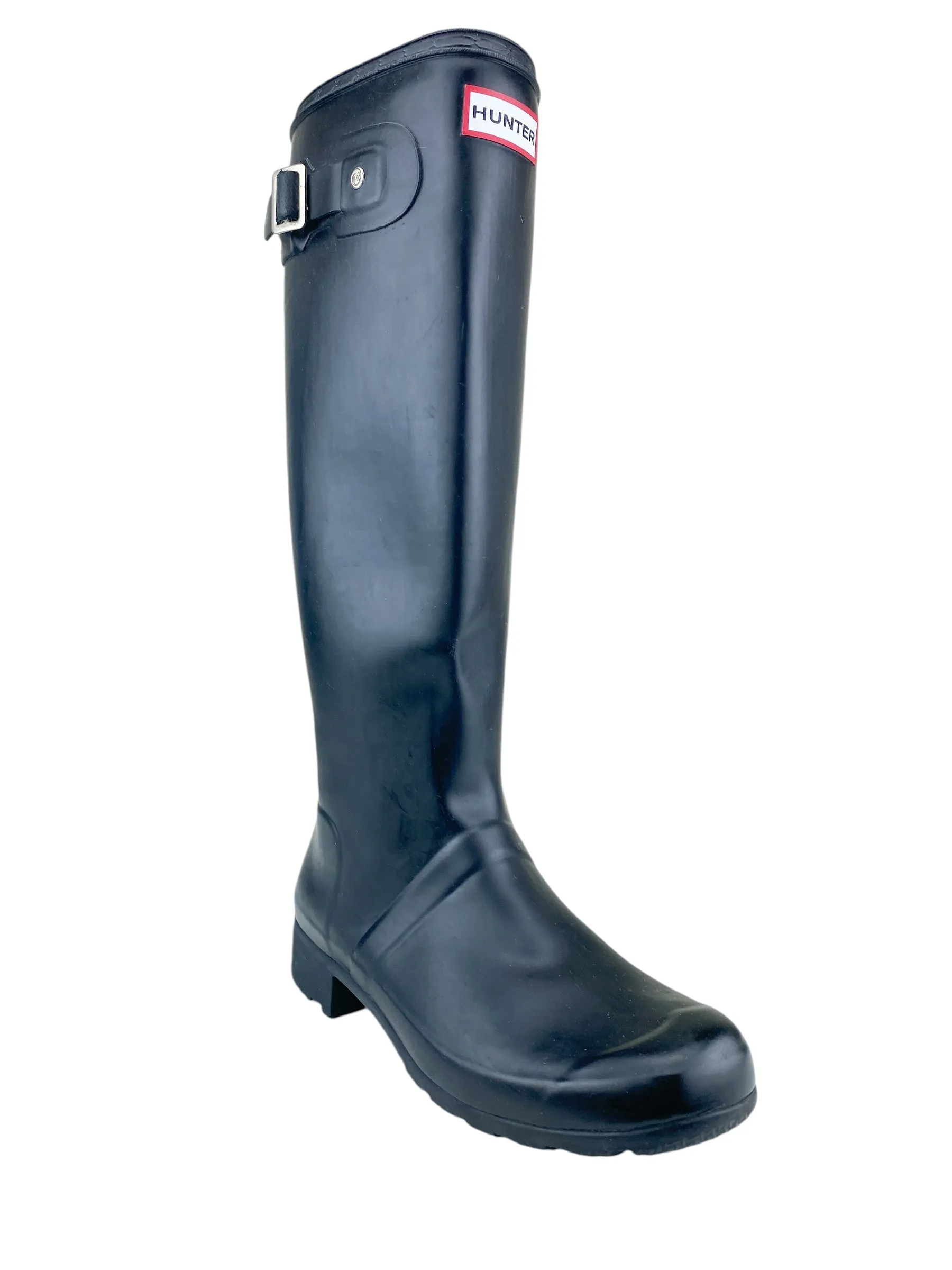 Hunter Women's High Matte Rain Boot Black Size 8