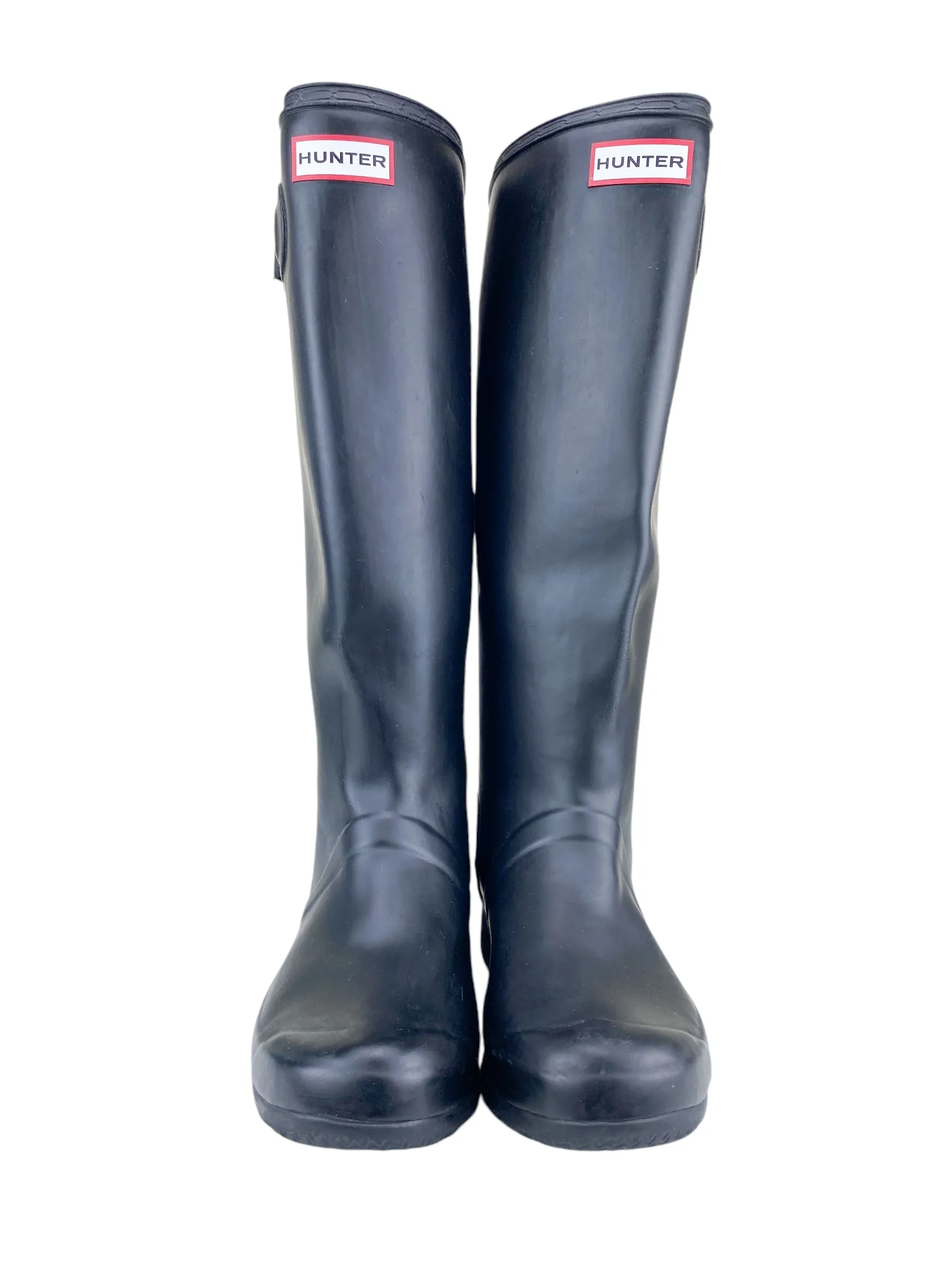 Hunter Women's High Matte Rain Boot Black Size 8