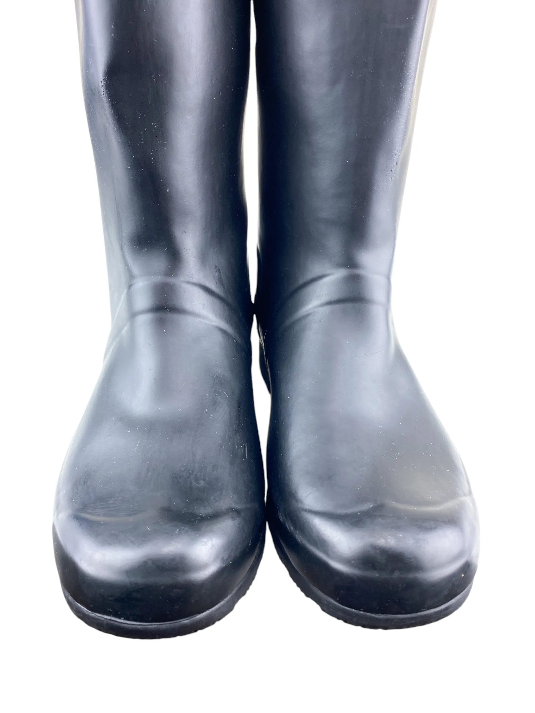 Hunter Women's High Matte Rain Boot Black Size 8