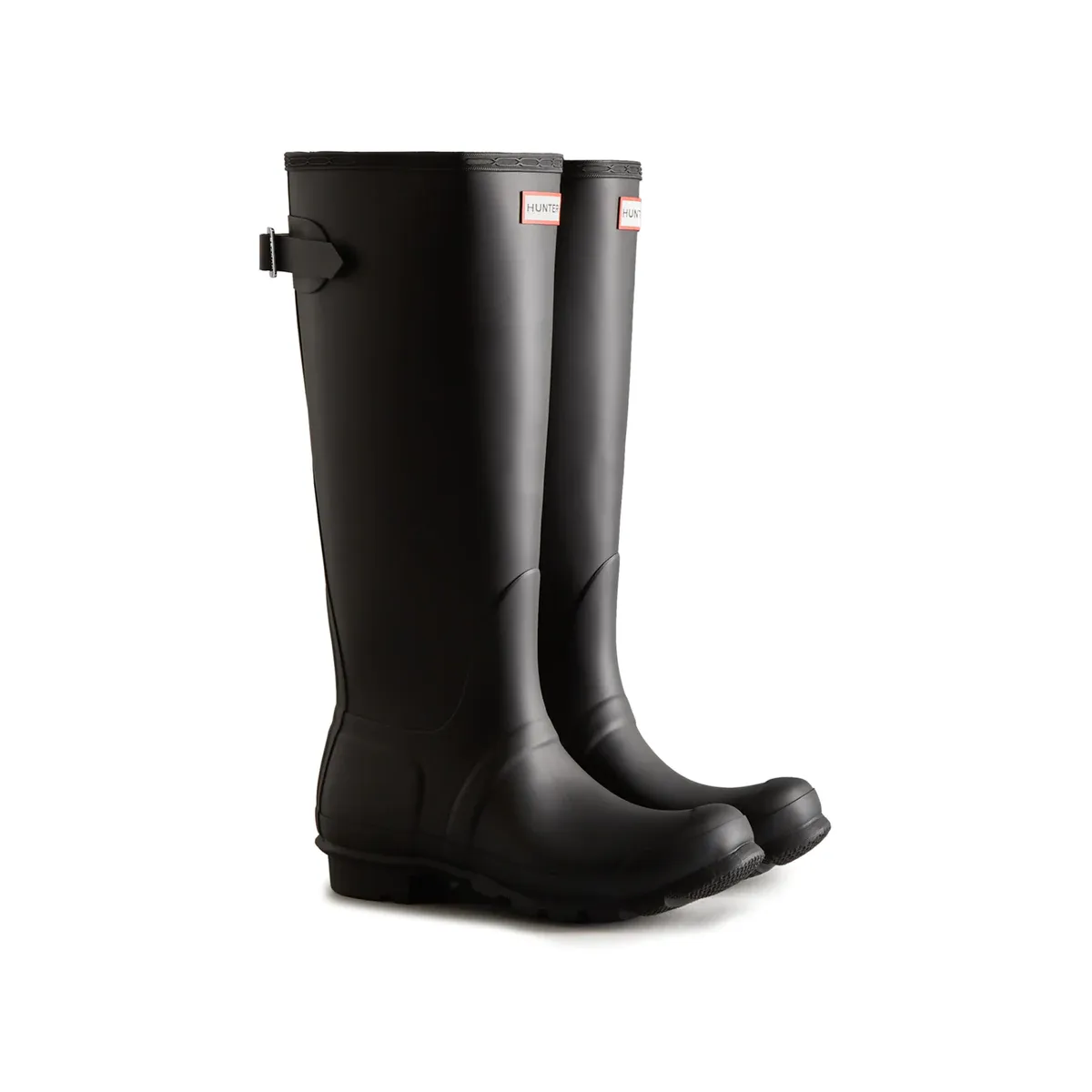 Hunter Women's Original Back Adjustable Tall Rain Boots - Black