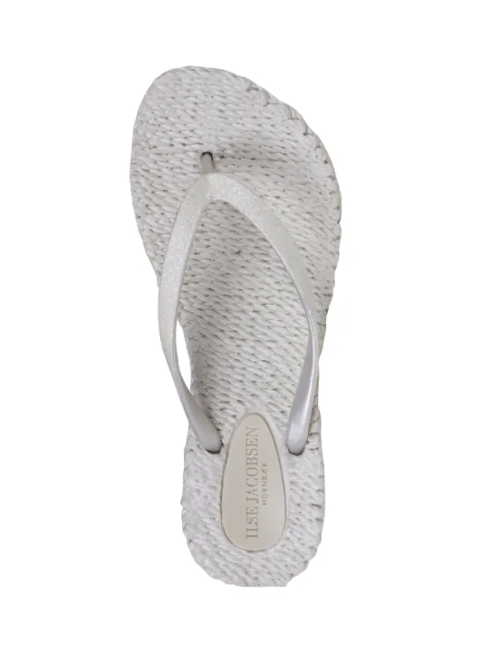 Ilse Jacobsen Flip Flops With Glitter Cheerful 01 Creme