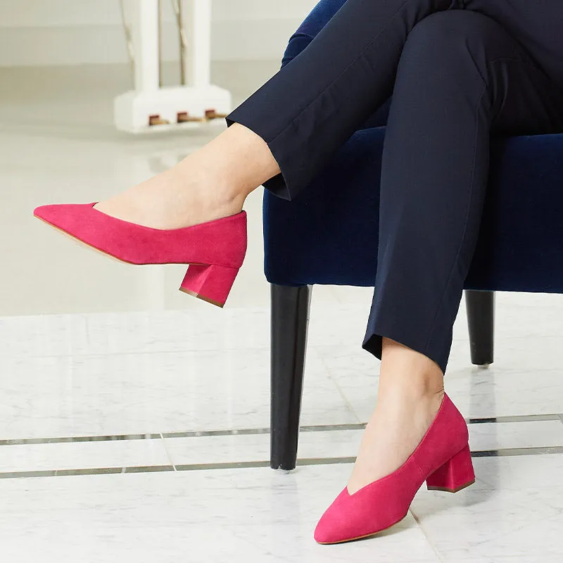 Ingrid: Fuchsia Suede