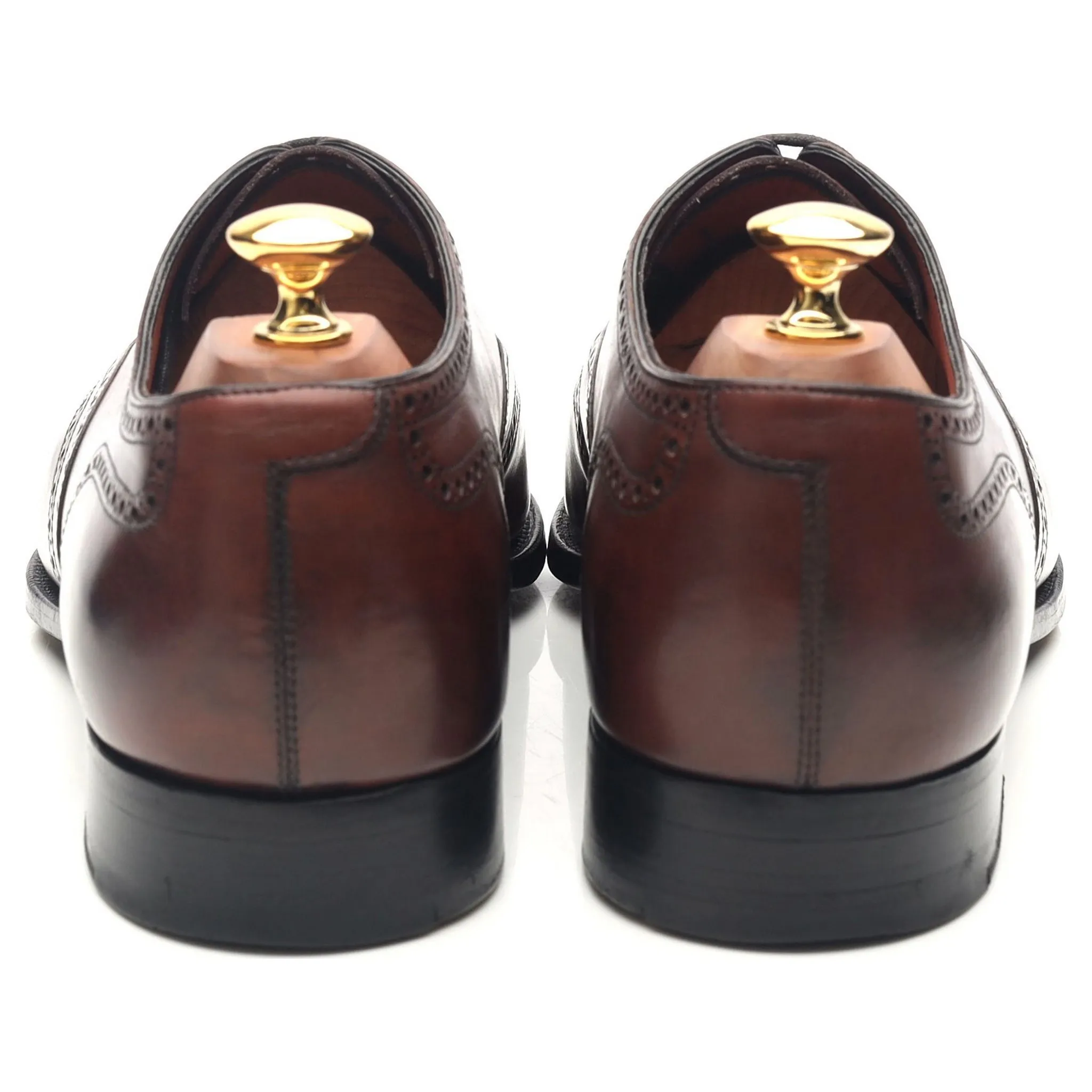 'Inverness' Burgundy Leather Oxford Brogues UK 9 E
