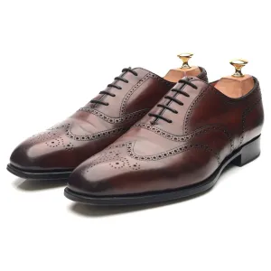 'Inverness' Burgundy Leather Oxford Brogues UK 9 E