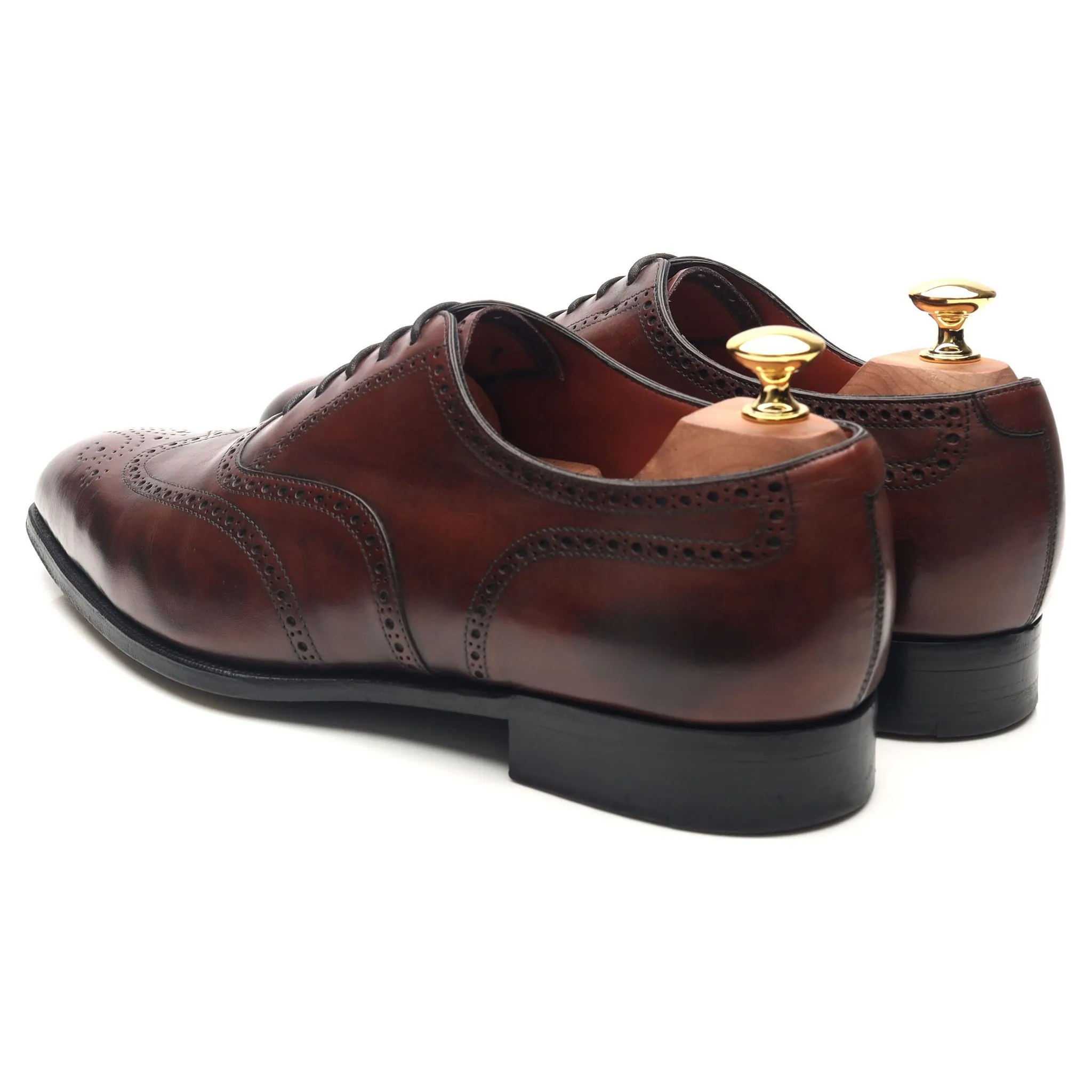 'Inverness' Burgundy Leather Oxford Brogues UK 9 E