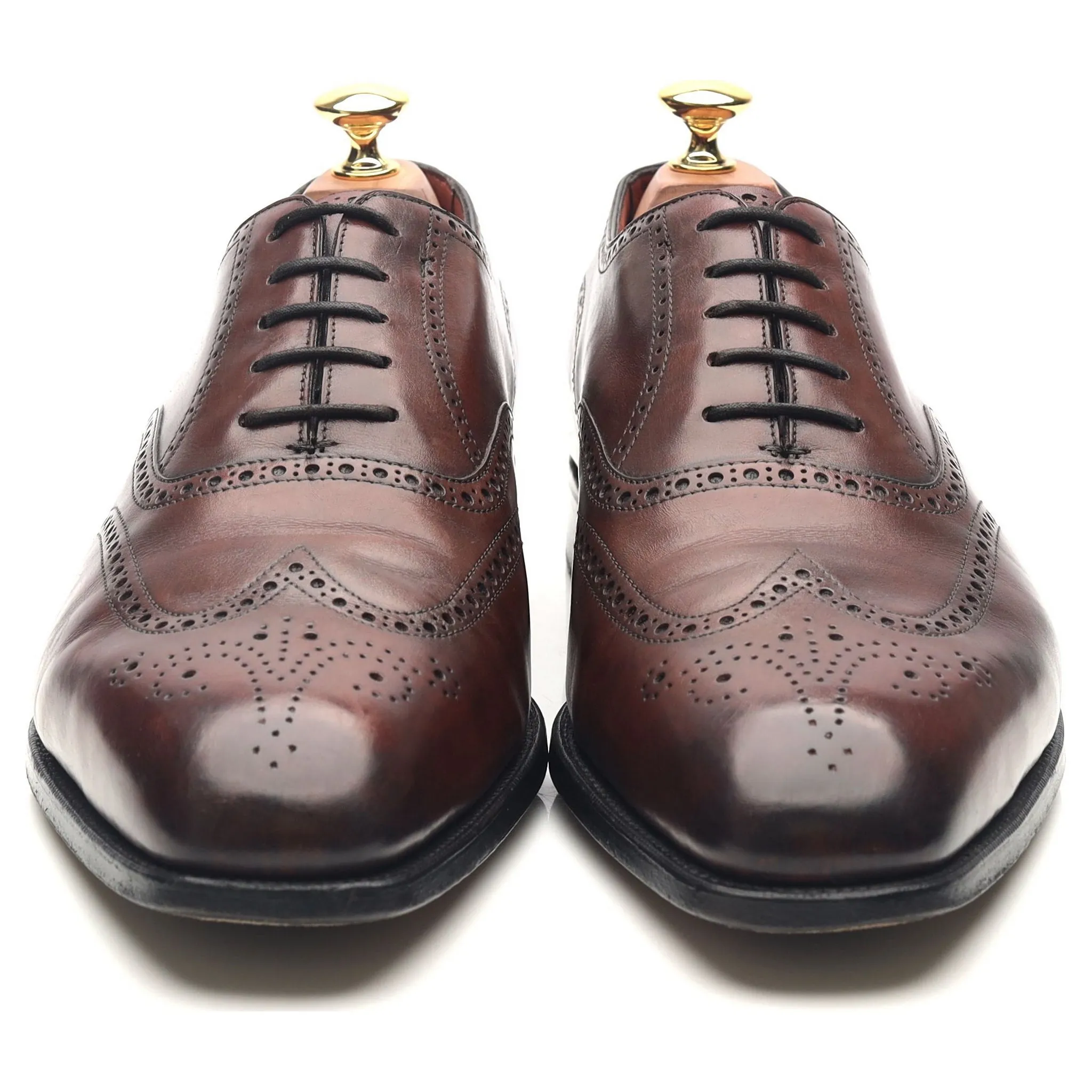 'Inverness' Burgundy Leather Oxford Brogues UK 9 E