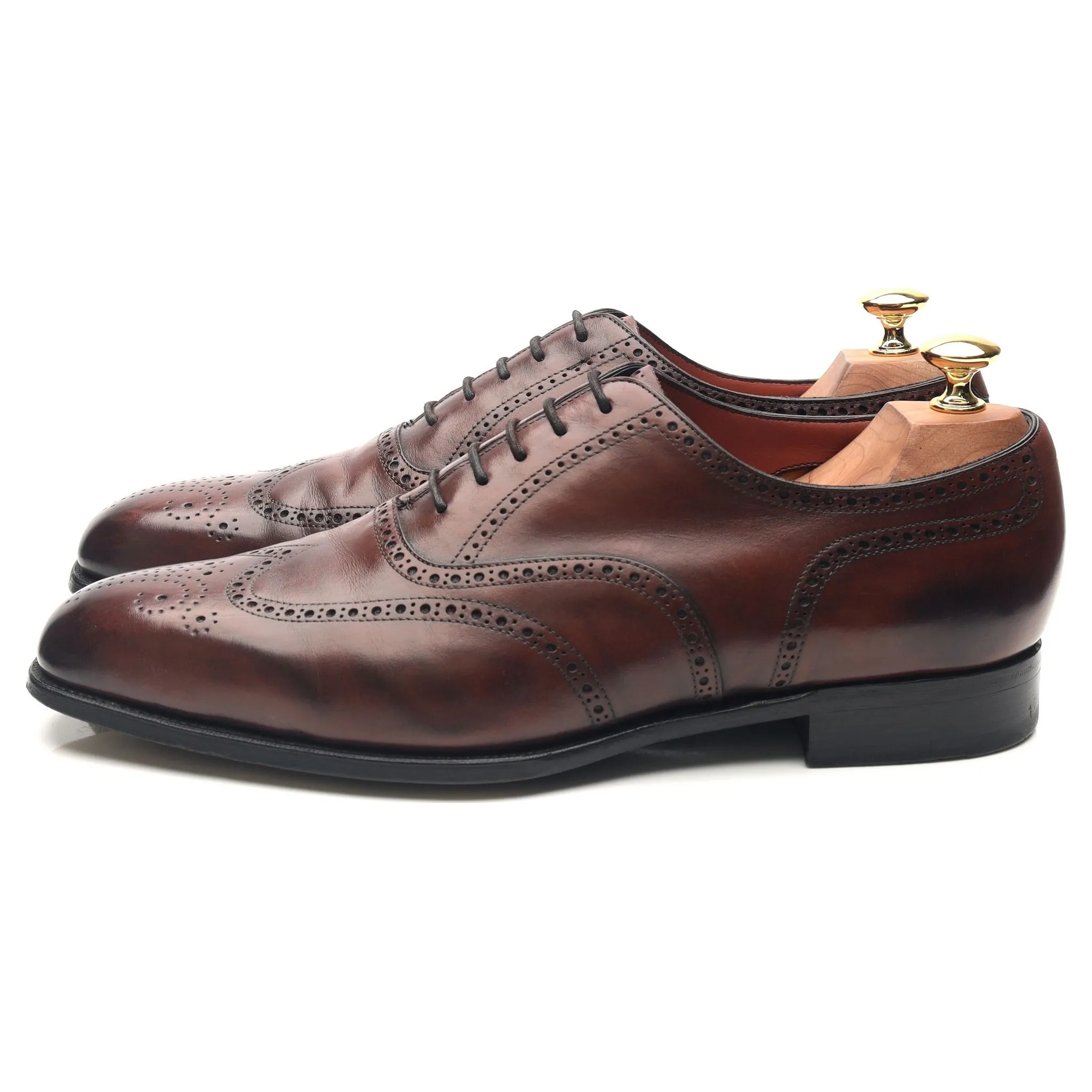 'Inverness' Burgundy Leather Oxford Brogues UK 9 E