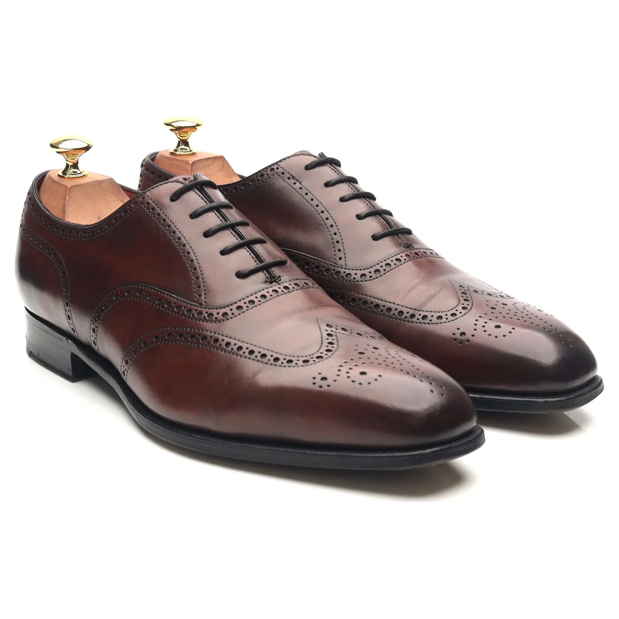 'Inverness' Burgundy Leather Oxford Brogues UK 9 E