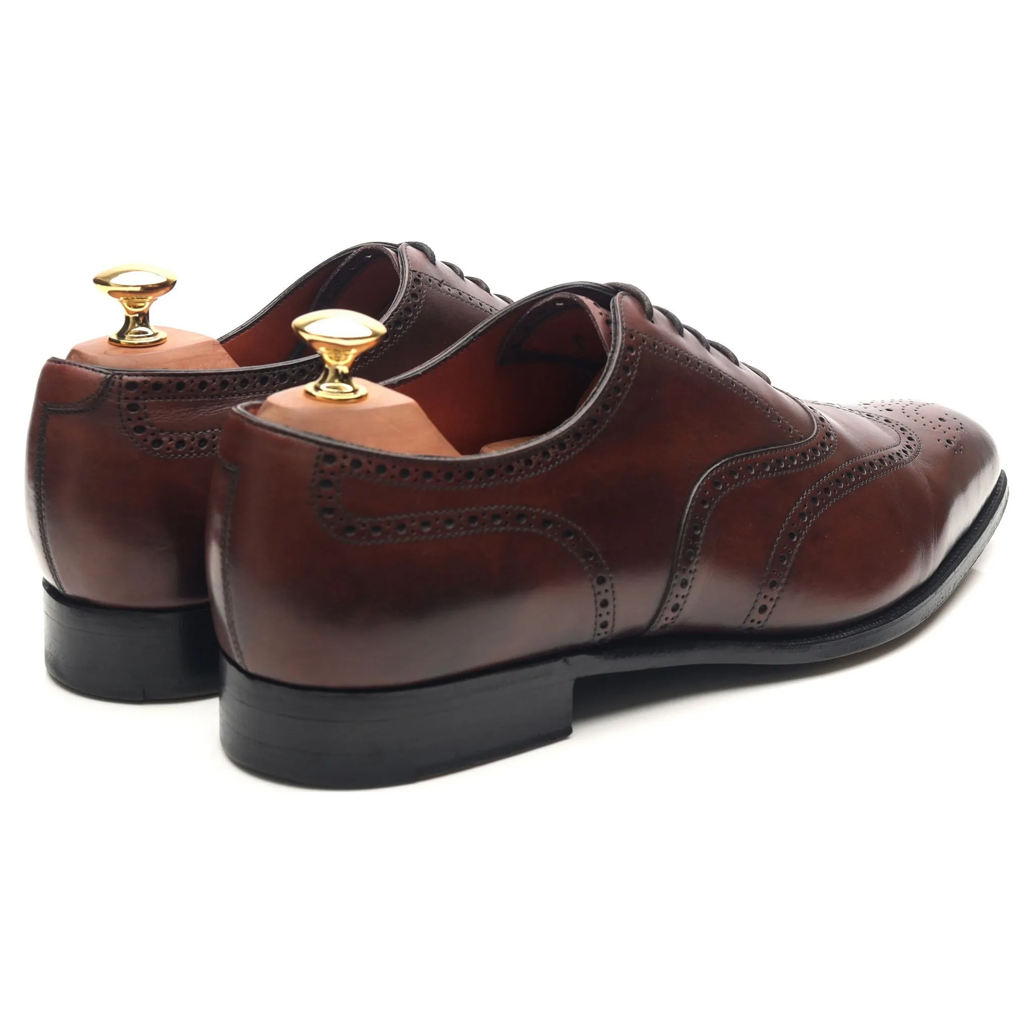 'Inverness' Burgundy Leather Oxford Brogues UK 9 E