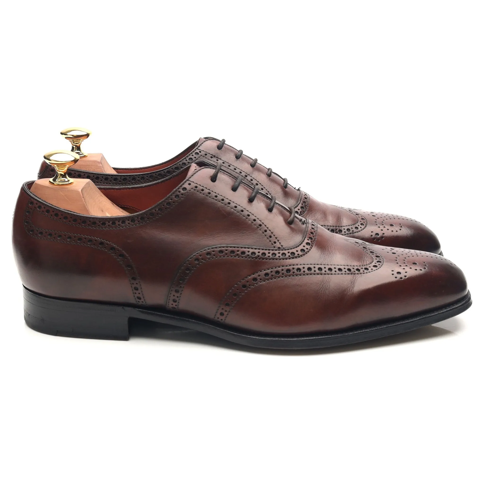'Inverness' Burgundy Leather Oxford Brogues UK 9 E