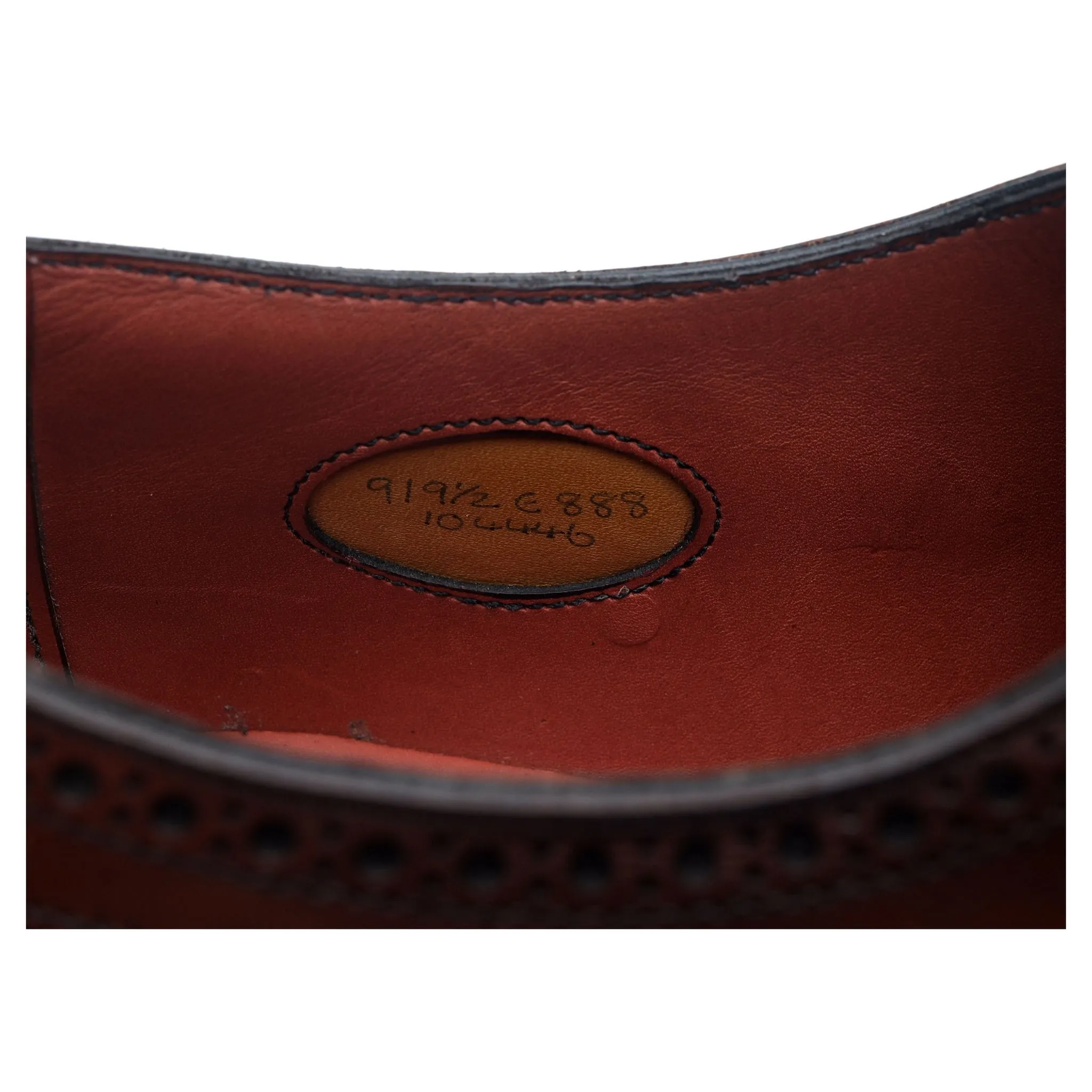 'Inverness' Burgundy Leather Oxford Brogues UK 9 E