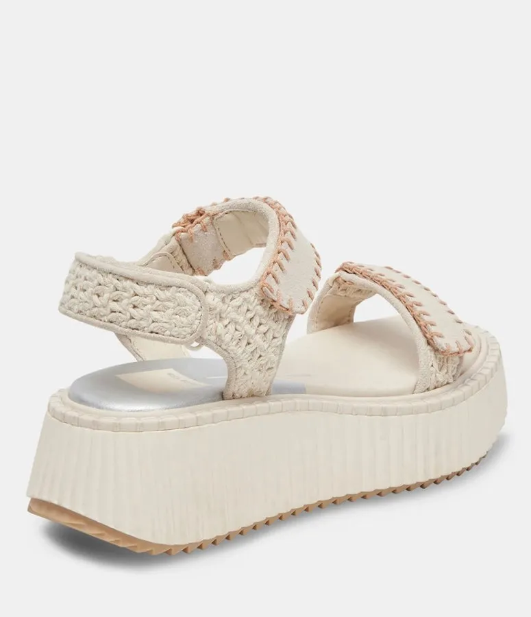 Ivory Suede Debra Sandals