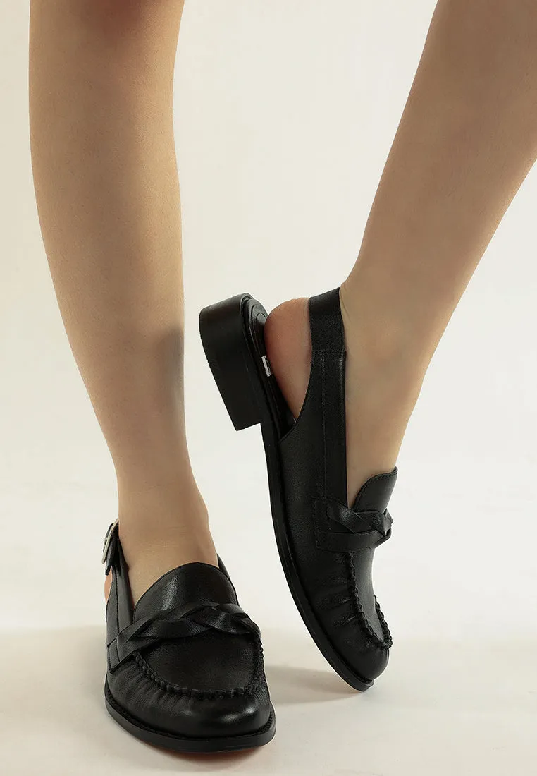 Jemykin Genuine Leather Loafer Sandals