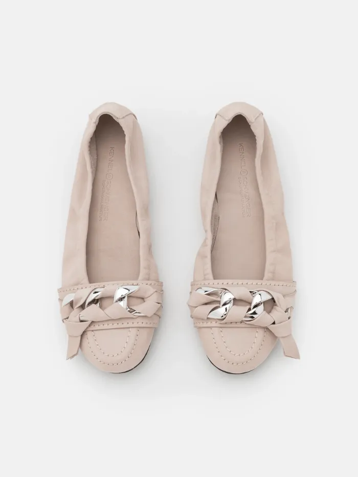 Kennel & Schmenger T Almond / Silver Malu Ballet Pumps 71-10880-469
