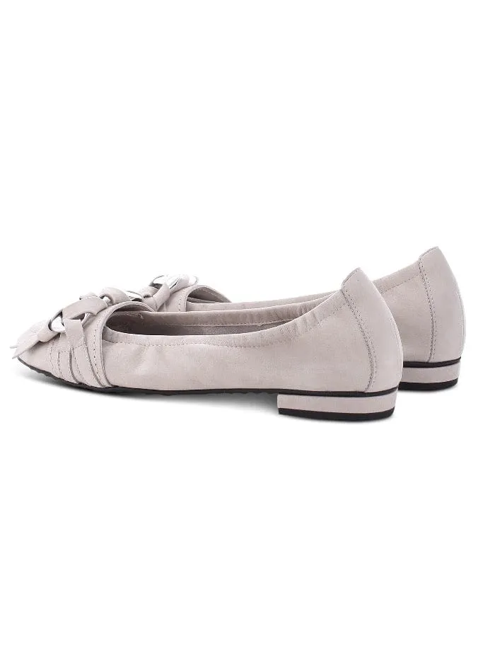 Kennel & Schmenger T Almond / Silver Malu Ballet Pumps 71-10880-469