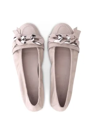 Kennel & Schmenger T Almond / Silver Malu Ballet Pumps 71-10880-469