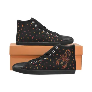 Kid's Scorpio Zodiac Print Canvas High Top Shoes