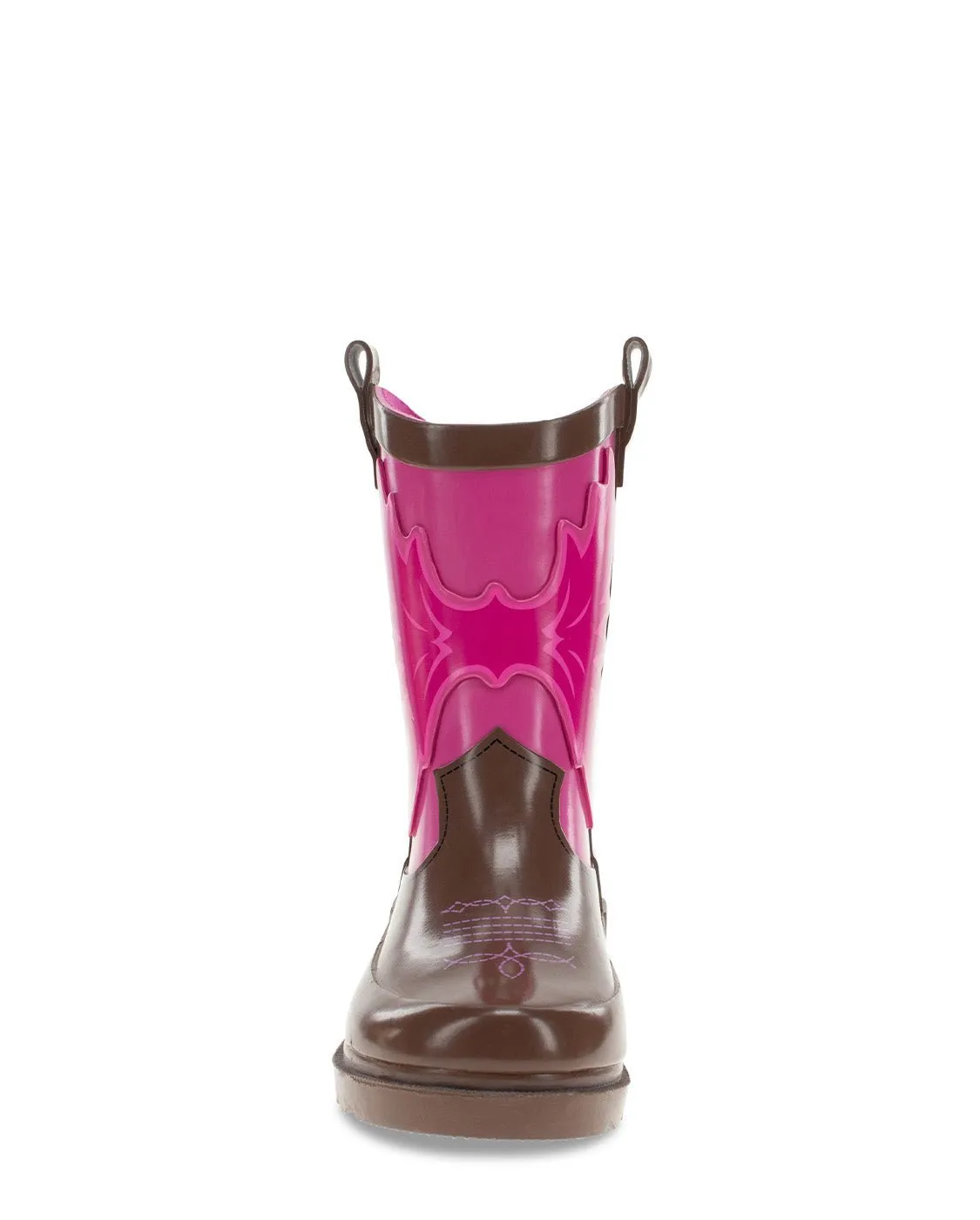Kids Western Cowgirl Rain Boot - Pink