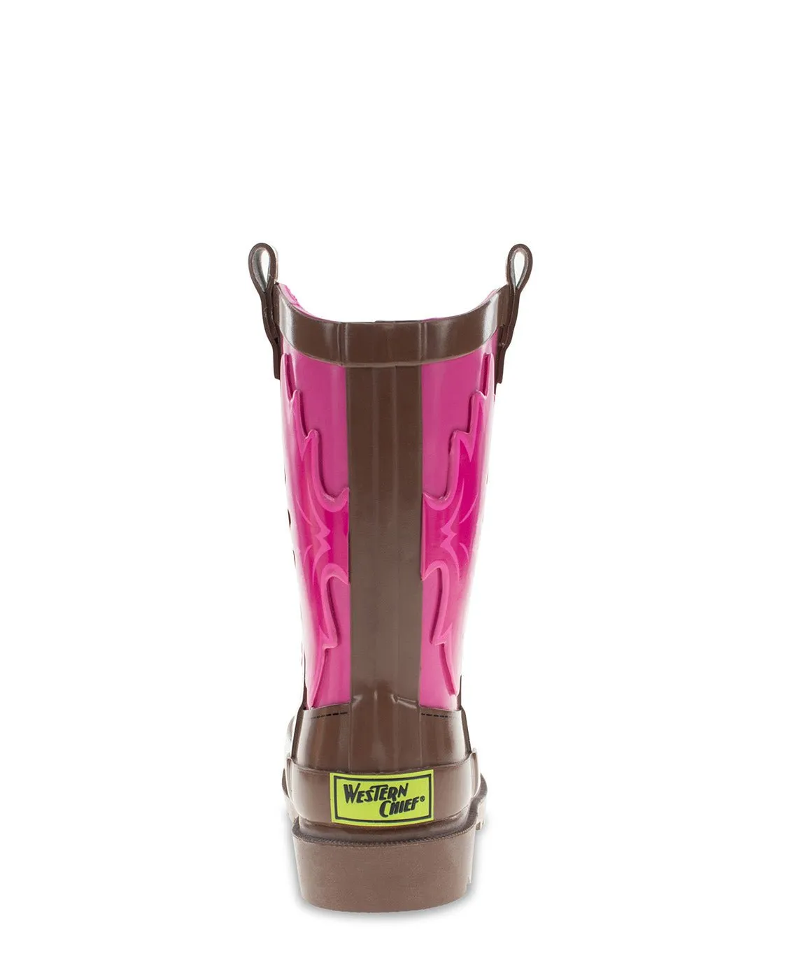 Kids Western Cowgirl Rain Boot - Pink