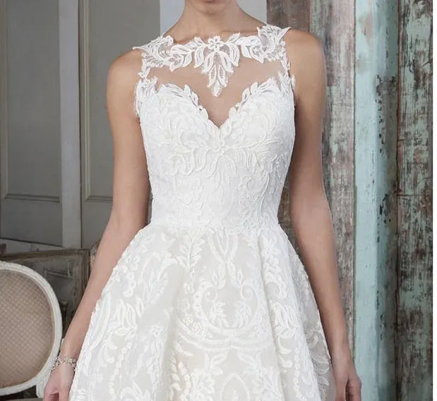 Lace Hi Lo  Bridal Gowns at Bling Brides Bouquet online Bridal Store