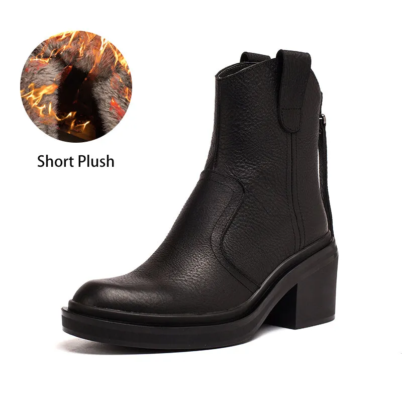 Leather Western Boots Handmade Cowboy Boots Designer Shoes Back Zip Brown/Black/Green