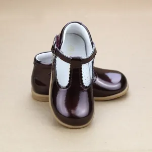 Louise Scalloped T-Strap Mid Top Mary Janes