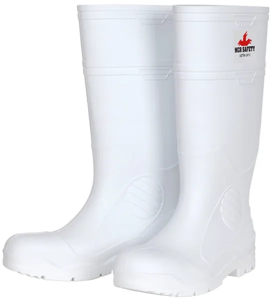 MCR Safety 16" White PVC Boot,Mens,Steel Toe 13