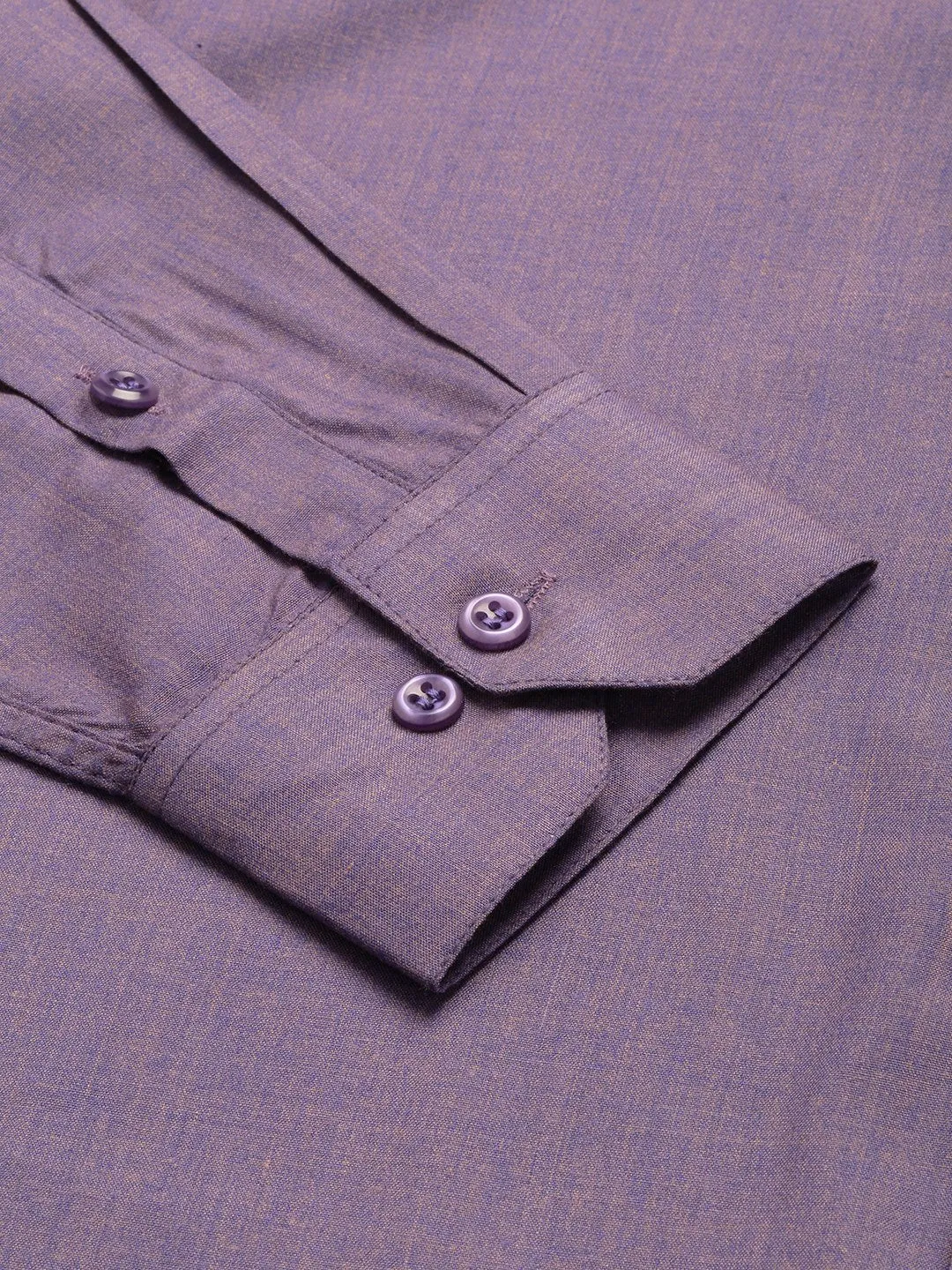 Men's Cotton Purple Classic Formal Shirt - Sojanya