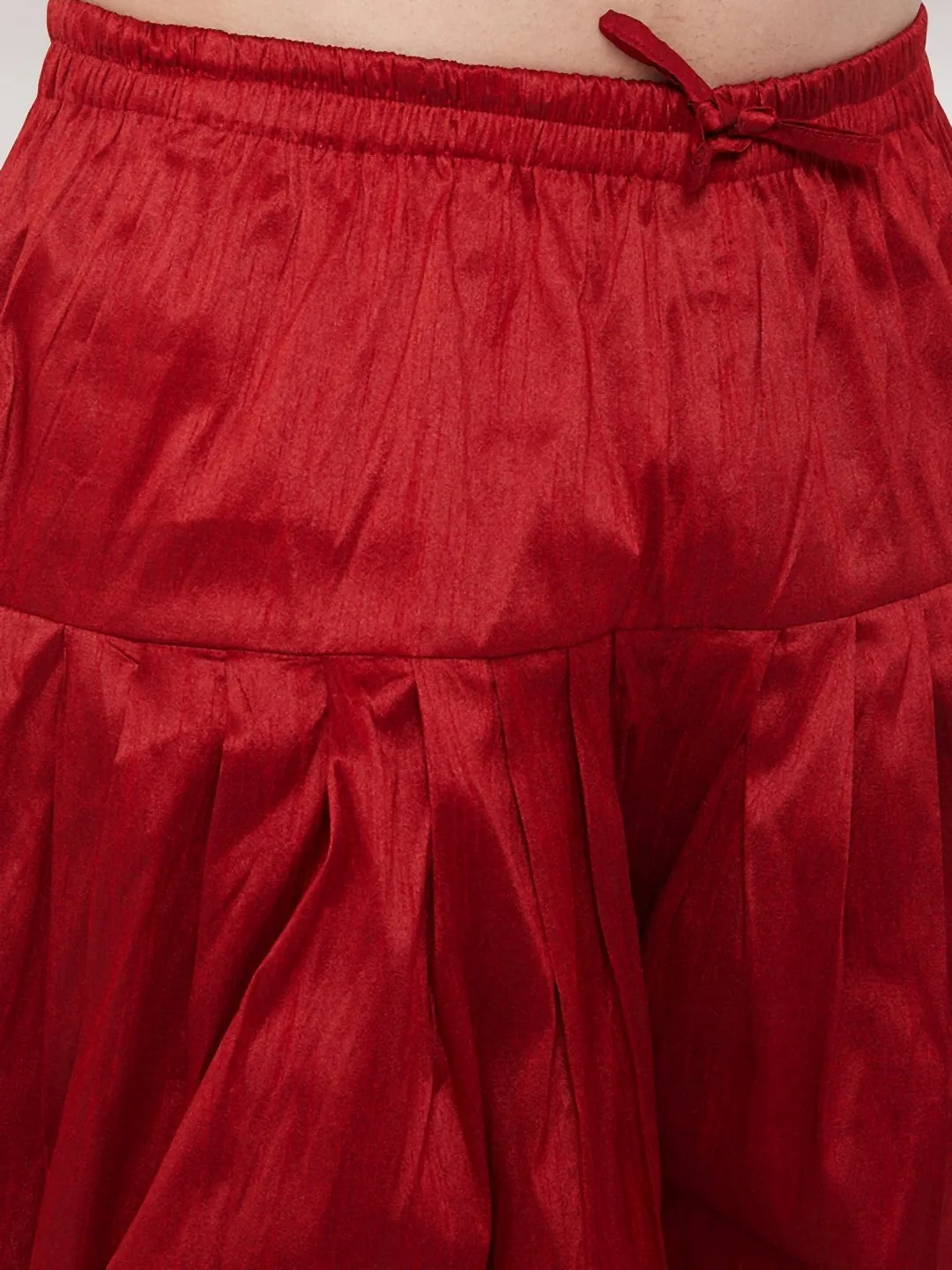 Men's Maroon Cowl Dhoti - Vastramay