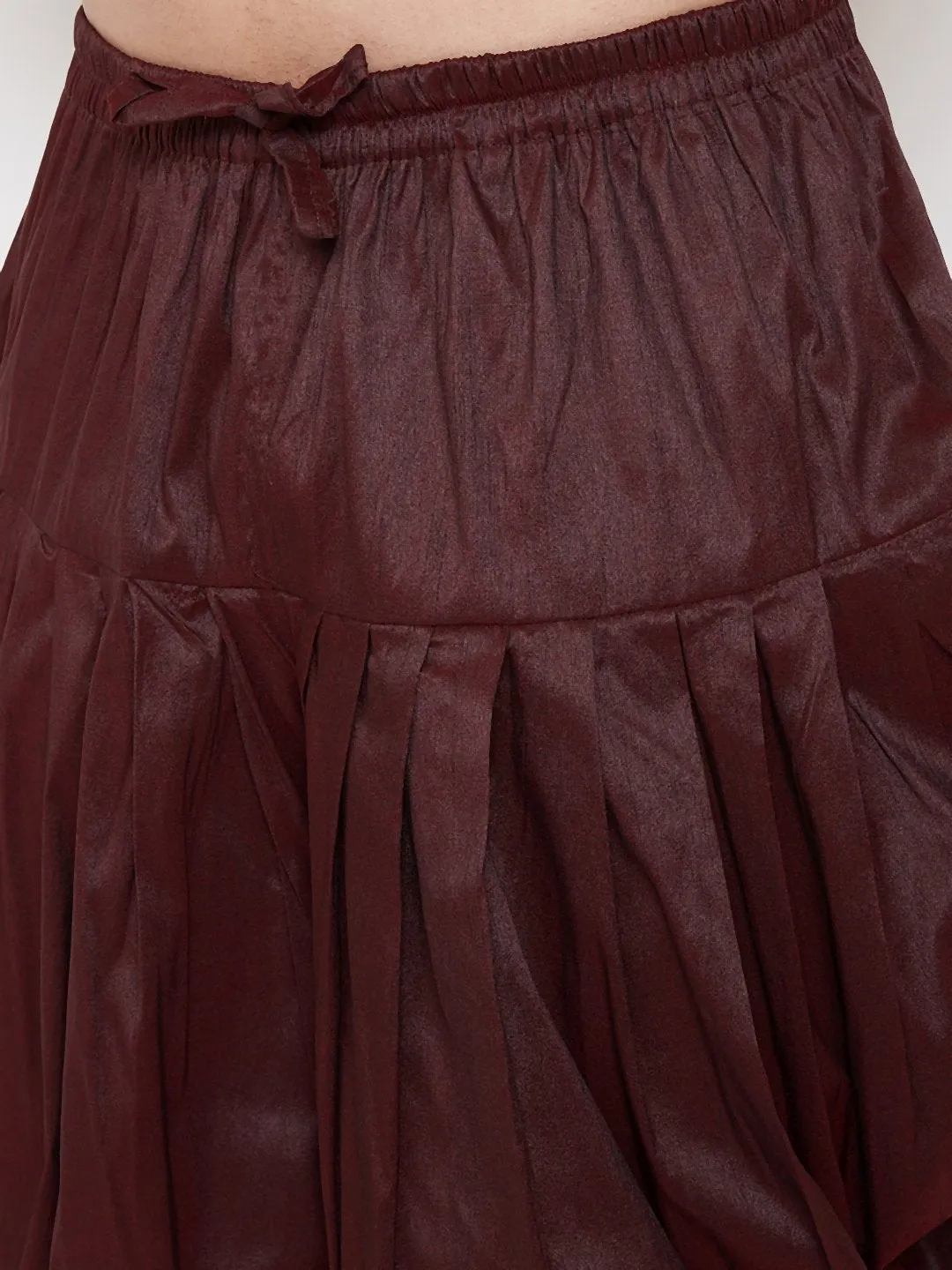 Men's Wine Cowl Dhoti - Vastramay