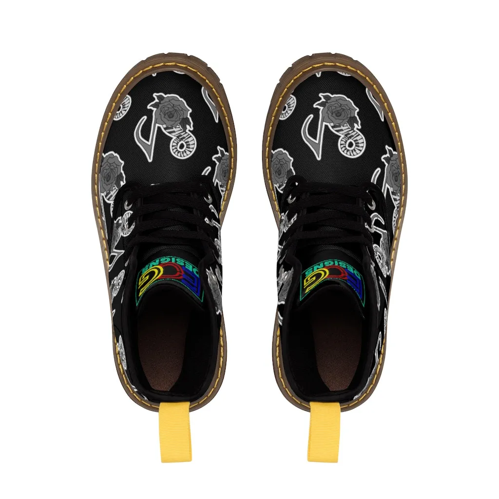 Musical Rose Men's Canvas Boots