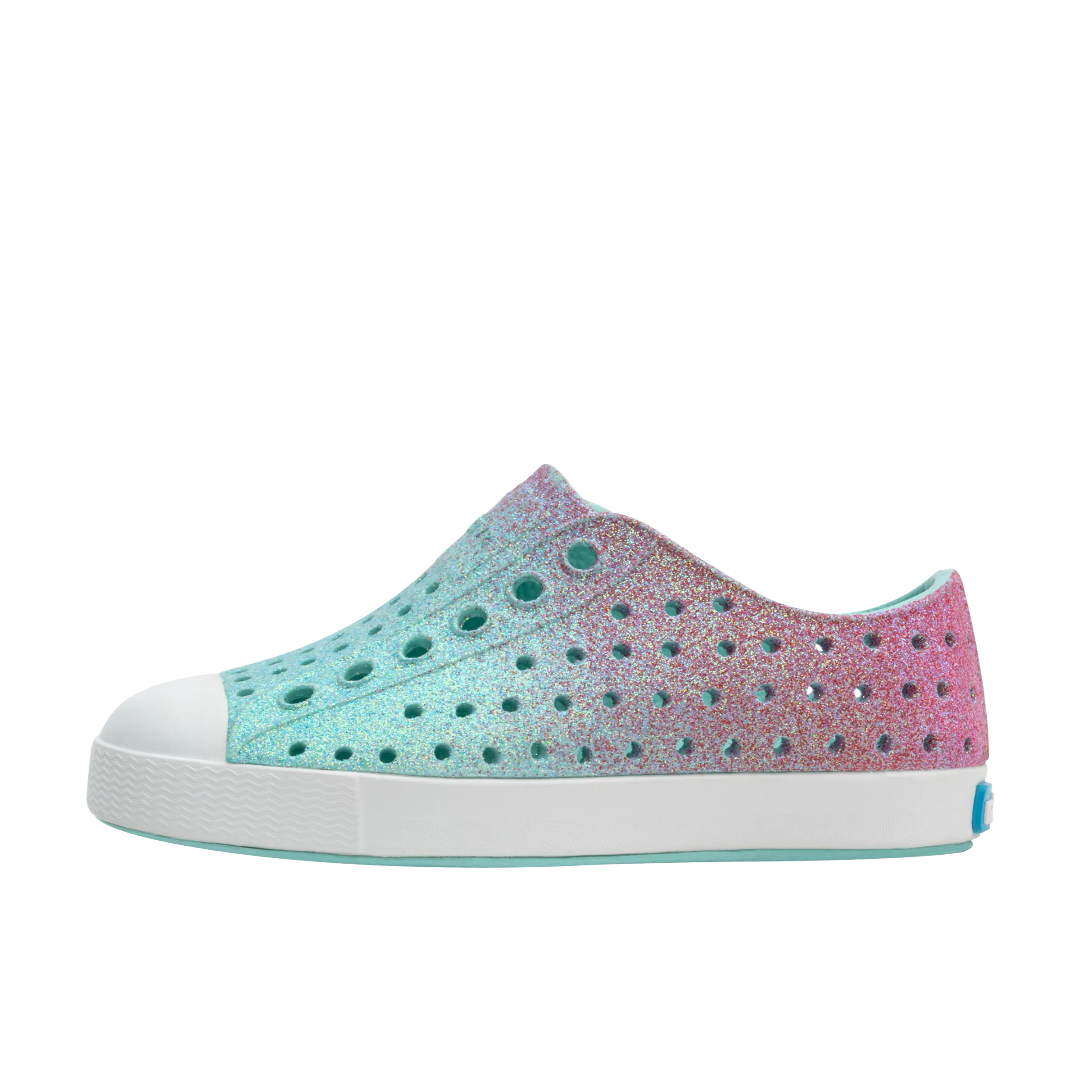 Native Jefferson Bling Shoes - Hollywood Hydrangea / Shell White