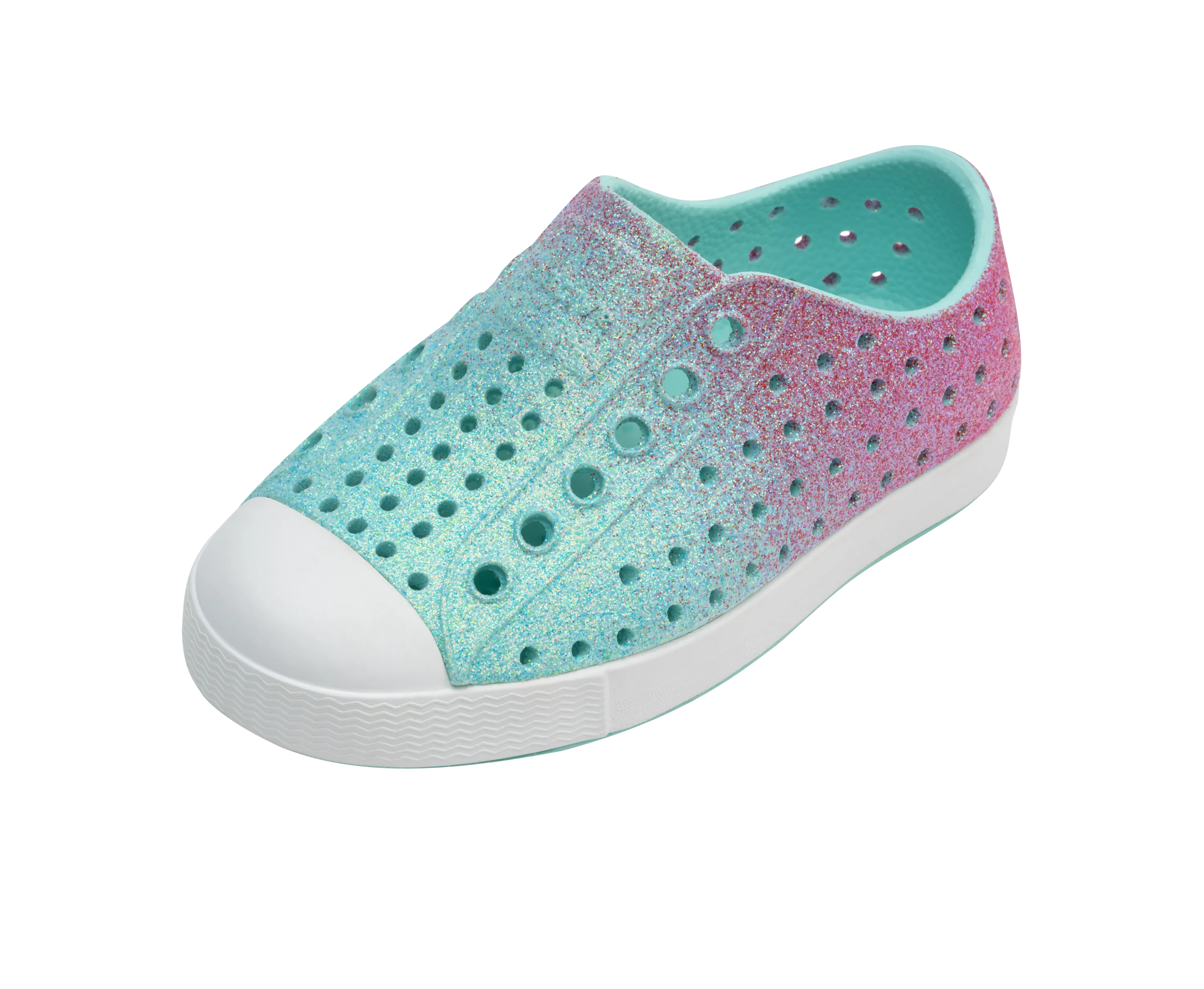 Native Jefferson Bling Shoes - Hollywood Hydrangea / Shell White
