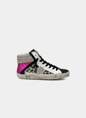Philippe Model Prsx High Top in Argent Rose
