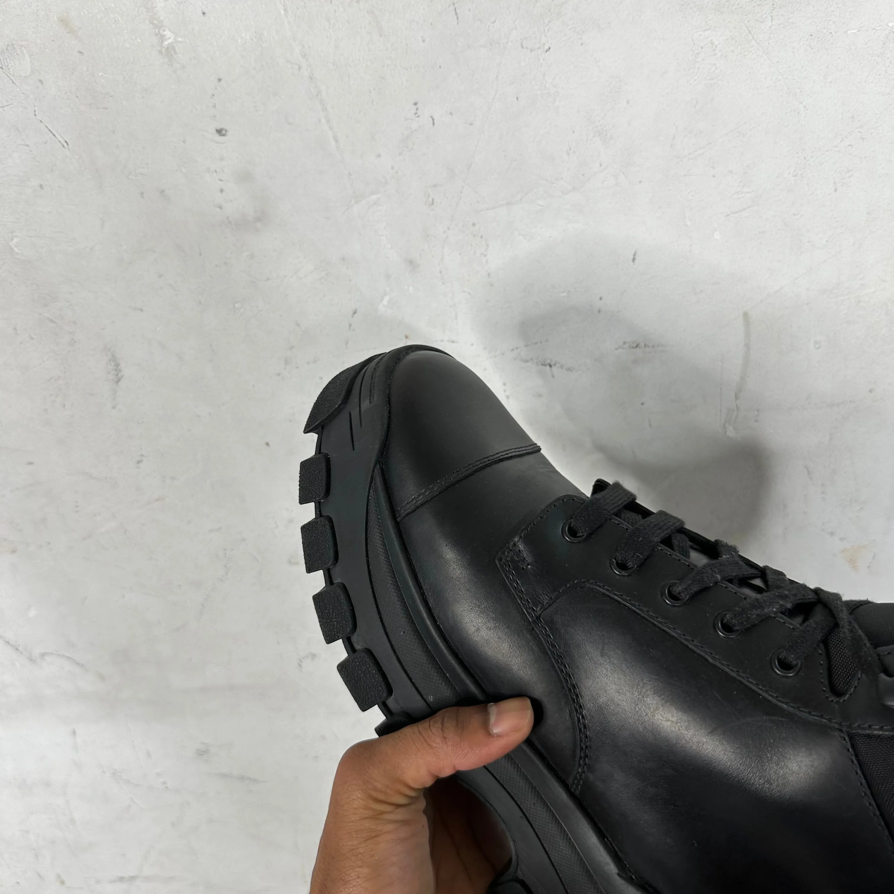 PRADA Leather Hiking Boots
