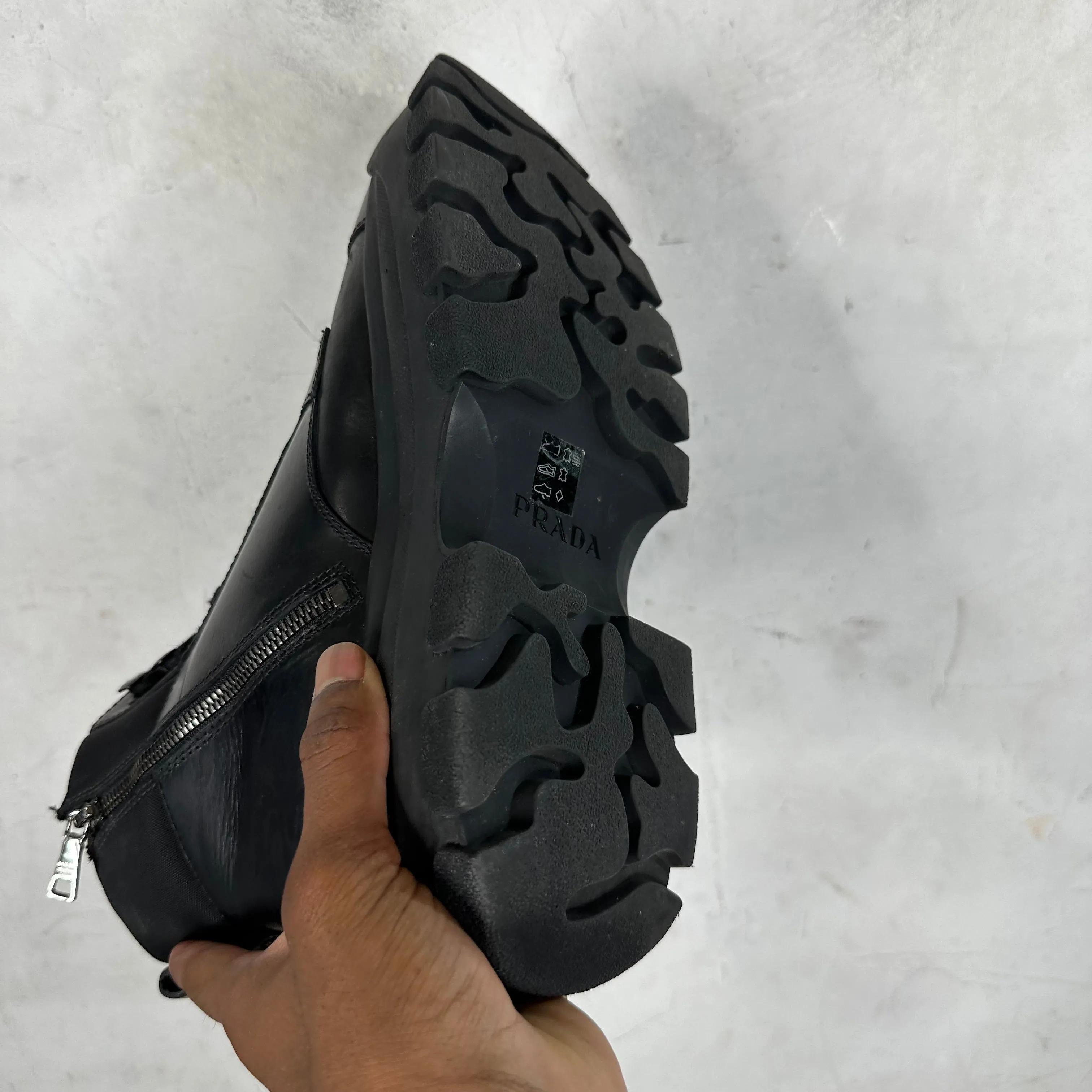 PRADA Leather Hiking Boots