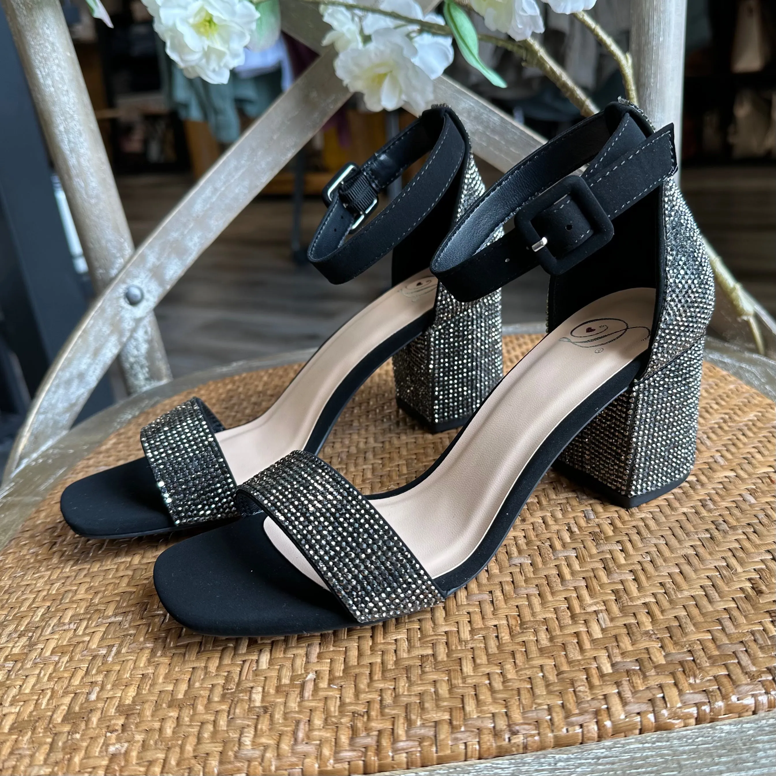 "Crete" Sparkle Dress Sandal